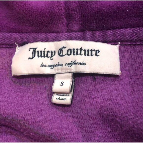 Vtg Juicy Couture Purple Zip Up Hoodie Size Small Purple - Picture 4 of 7